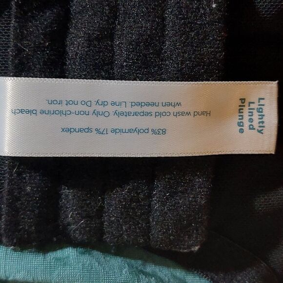 Swim by Cacique Underwire Knot-Front Bikini Top Green Teal 44D - Picture 14 of 15